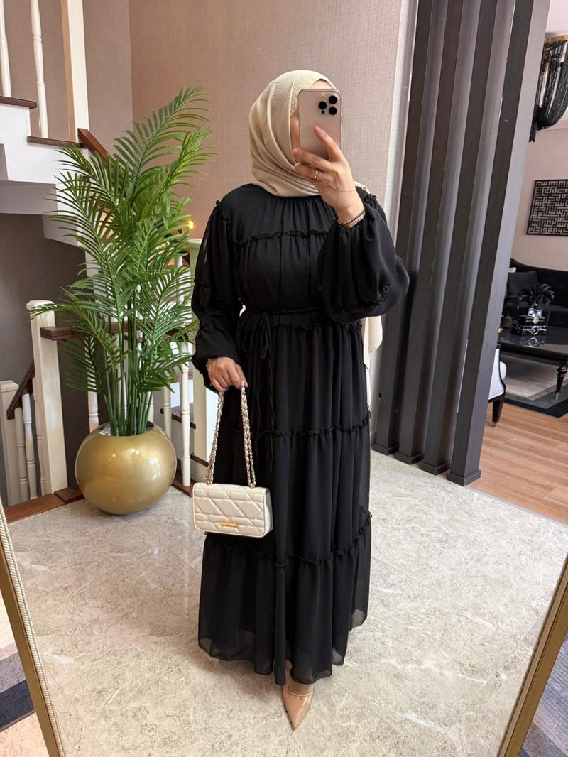Fiona Mor Mini Yüksek Yaka Elbise